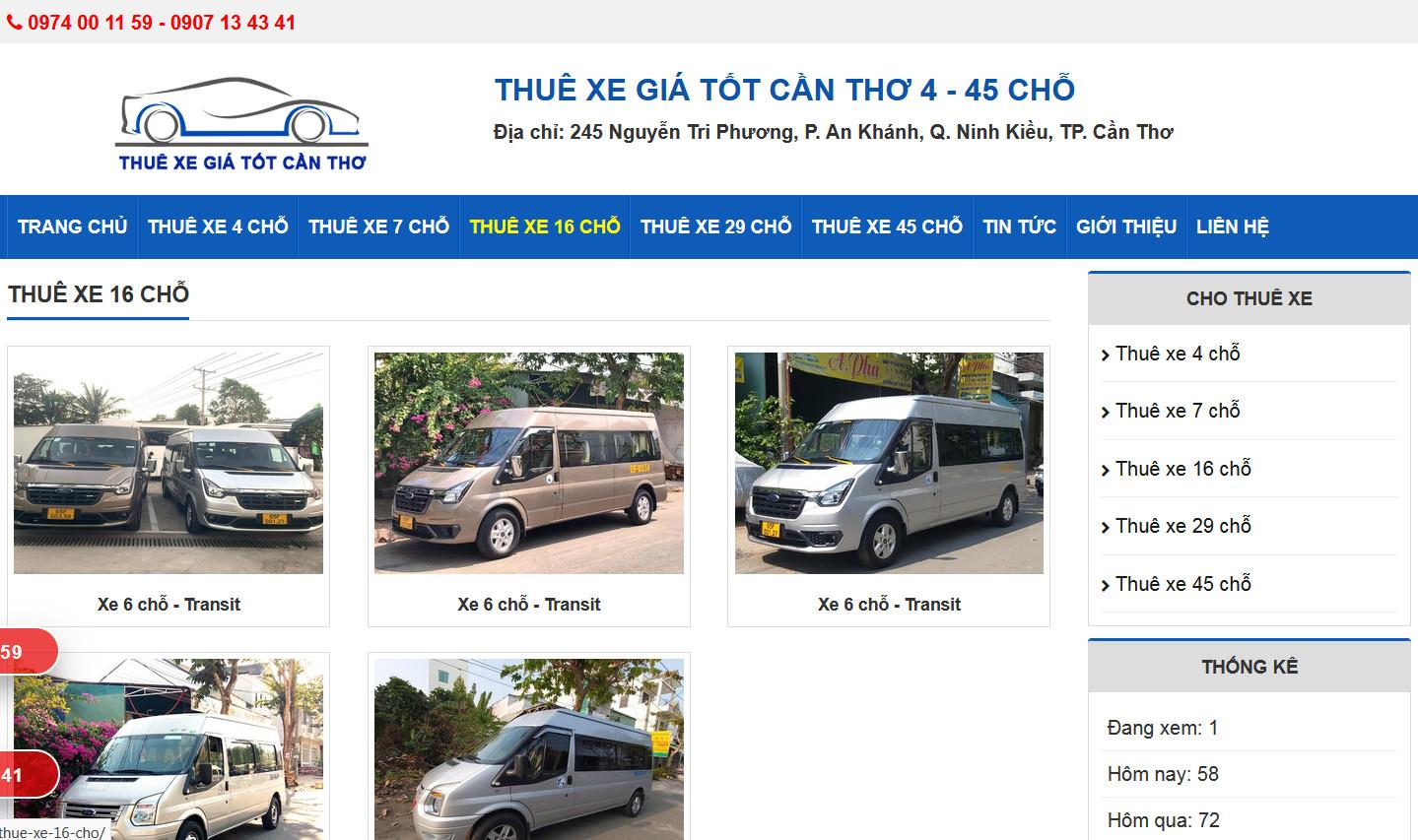 Cho thuê xe ô tô 4-45 chỗ