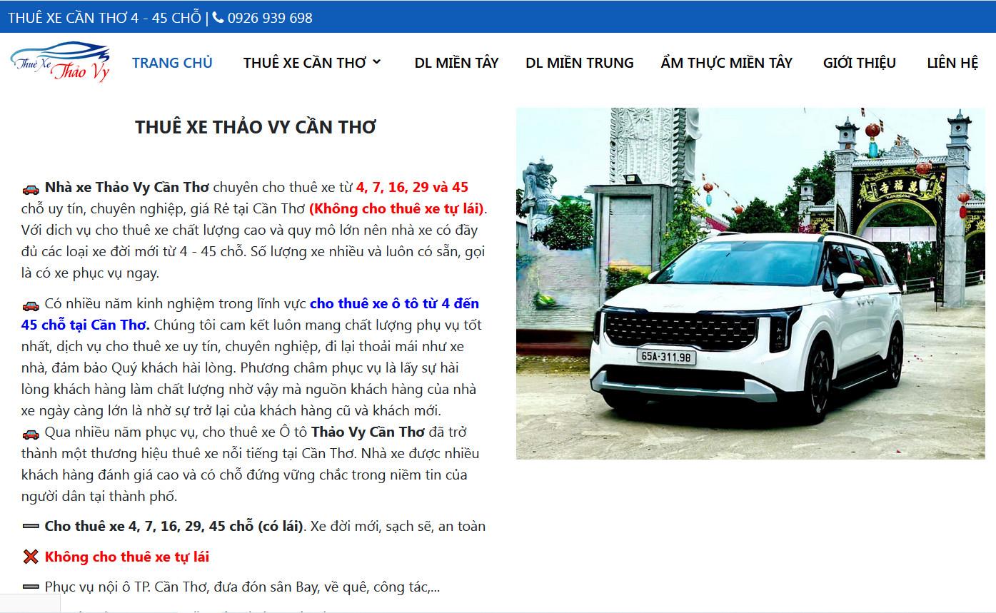 Cho thuê xe ô tô 4-45 chỗ