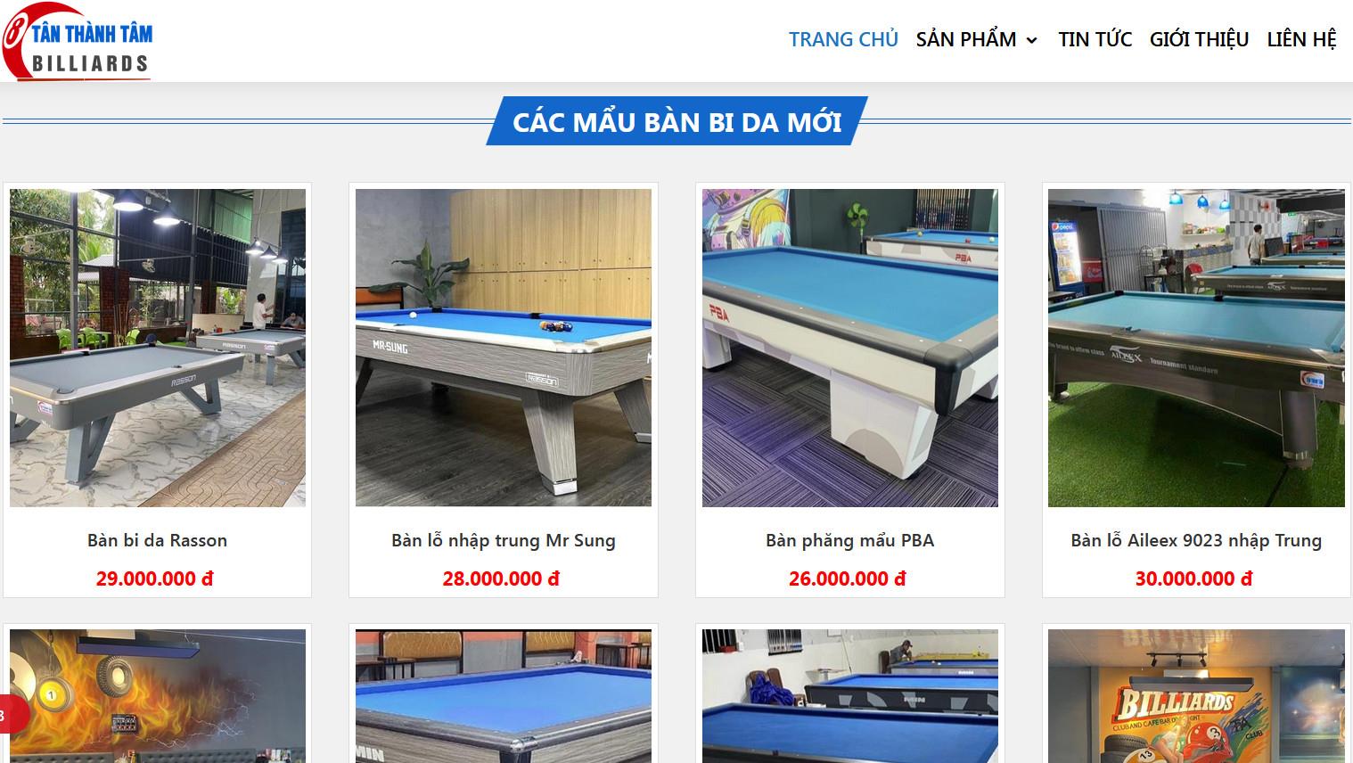 Mua bán bàn Bida cũ & mới